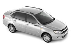 Рейлинги "Комфорт" на LADA Granta Седан с 2011 / Kalina Седан 2004-2011 (Серебристый муар)